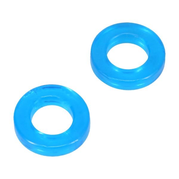 Doc Johnson Anillos de pene silicona pack doble azul