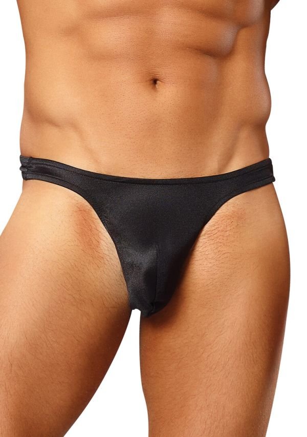 Male Power Tanga Bong Satén Negro
