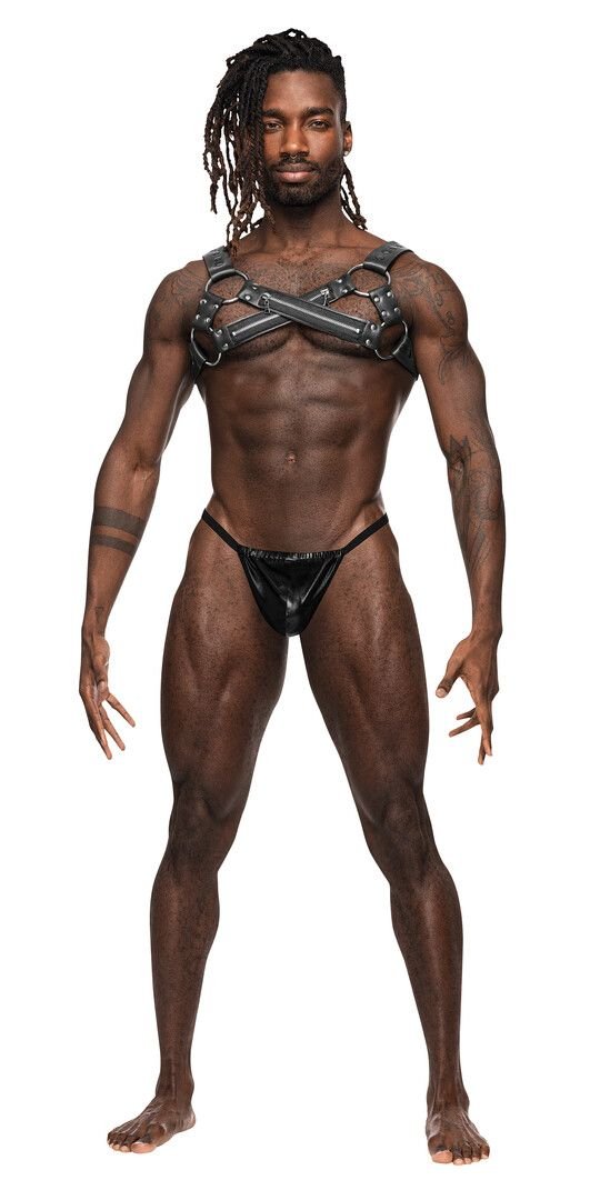 Virgo Criss-Cross Leather Harness Male Power