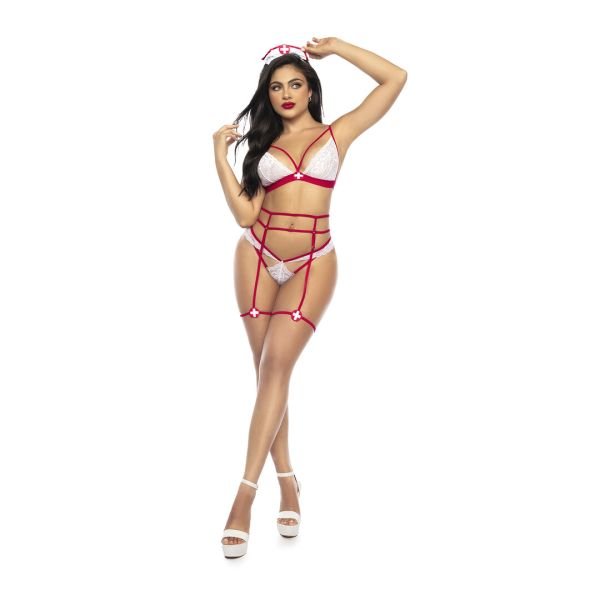 Traje Mapalé Enfermera Set Encaje