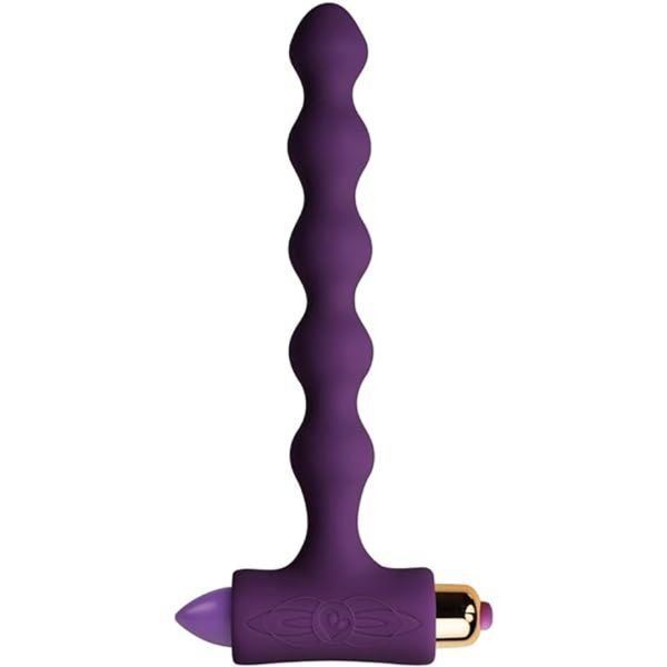 Plug anal de cuentas perladas Rocks-Off pequeño morado
