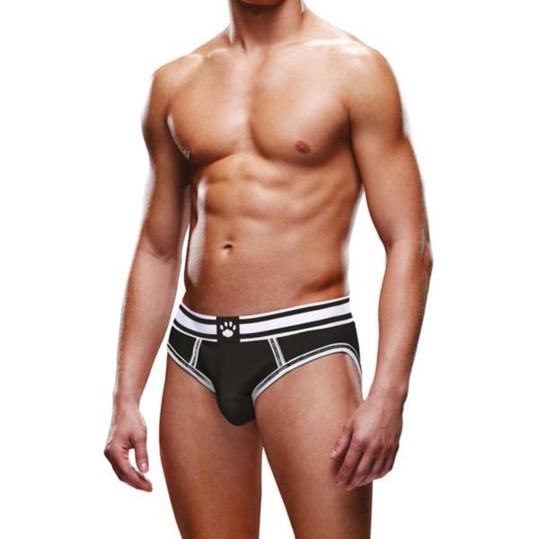 Prowler Brief Abierto Negro con Banda Logo