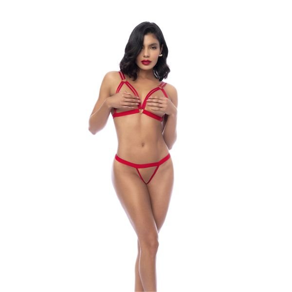 Set Mapalé Heartstroke dos piezas rojo hardware corazón