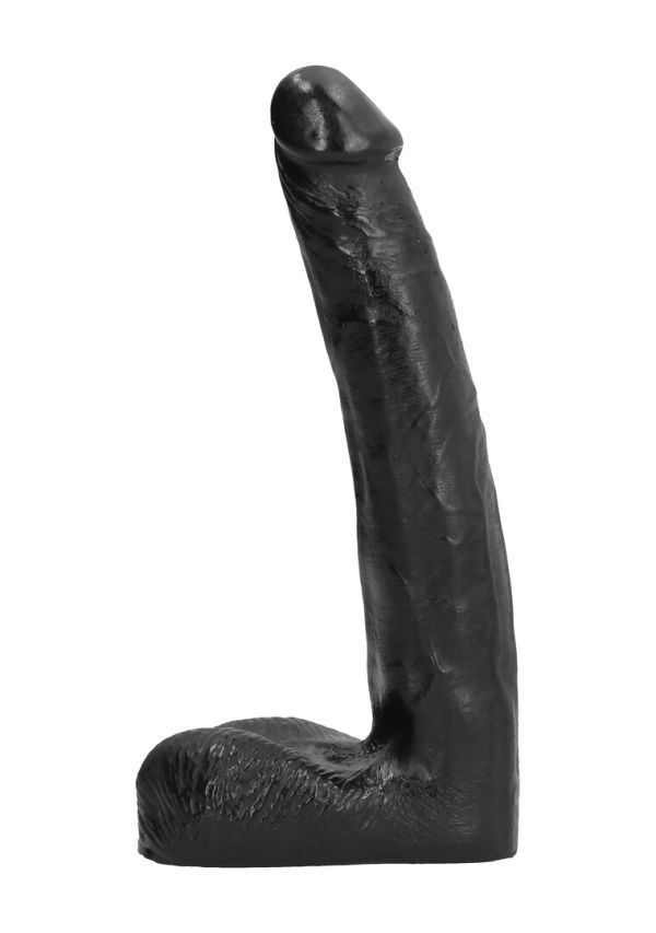 All Black Dildo Realista 21 cm con Diseño Texturizado
