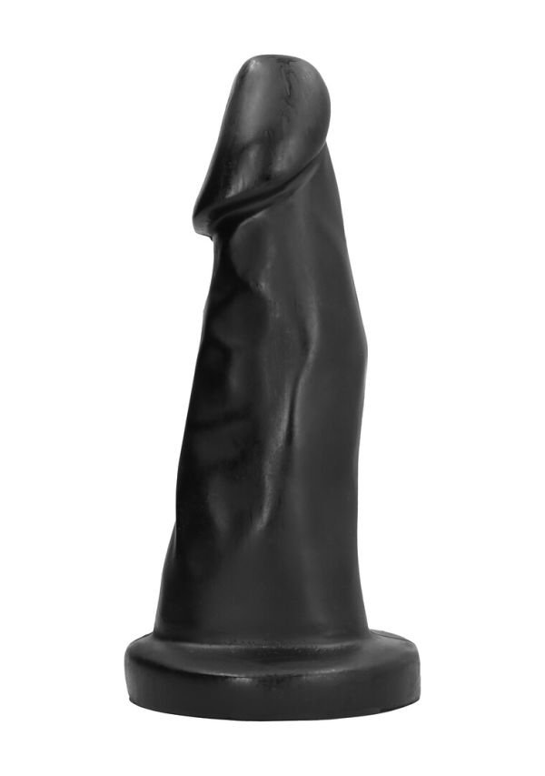 All Black Dildo Ligeramente Curvado Largo 39 cm