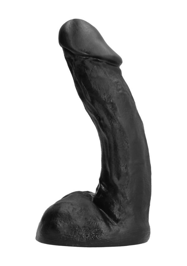 All Black Dildo Curvado 27 cm Contorneado