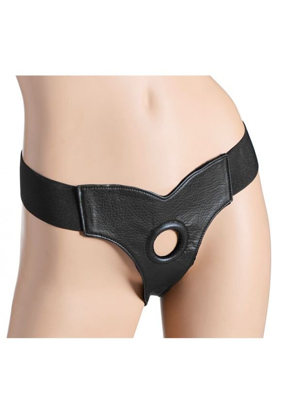 XR Brands Bella Velvet Padded Strap-On Harness, Panty Style