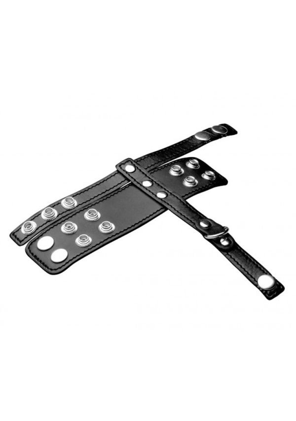 Set combinado de cockring y ballstretcher de acero inoxidable XR Brands