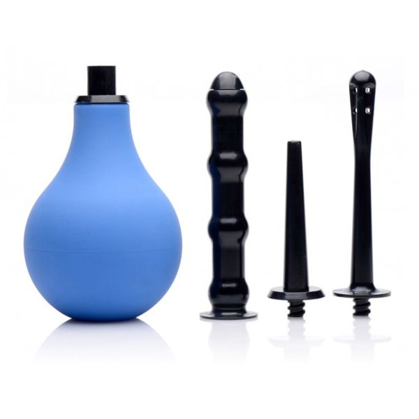 XR Brands Kit de Ducha Anal con Tres Boquillas Intercambiables