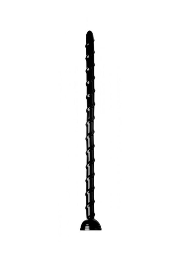 XR Brands Vertebral Snake Dildo Negro, Delgado 46 cm