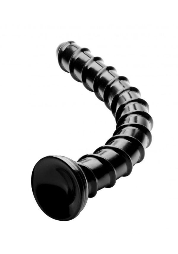 XR Brands Vertebral Snake Dildo Negro, 46 cm