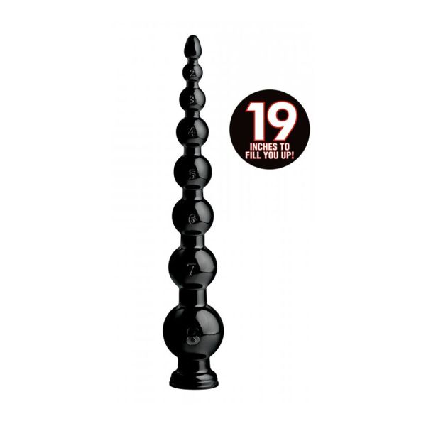 Manguera anal en espiral XR Brands progresiva para dilatación, 48 cm