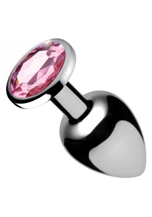 XR Brands Pink Gem Metal Plug Grande