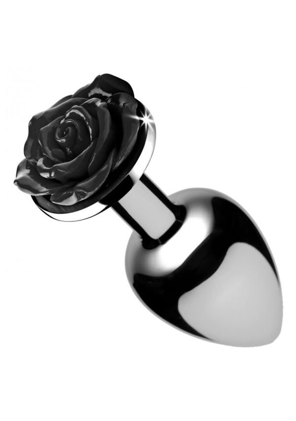 XR Brands Black Rose Plug Metal Grande