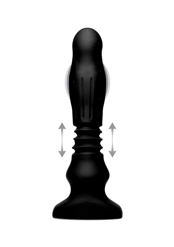 XR Brands Swelling Thrusting Plug, Plug Vibrante con Expansión