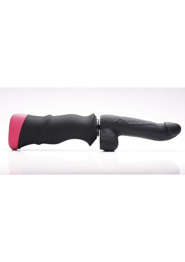 XR Brands Mega Pounder, Dildo de Empuje Manual con Aditamento