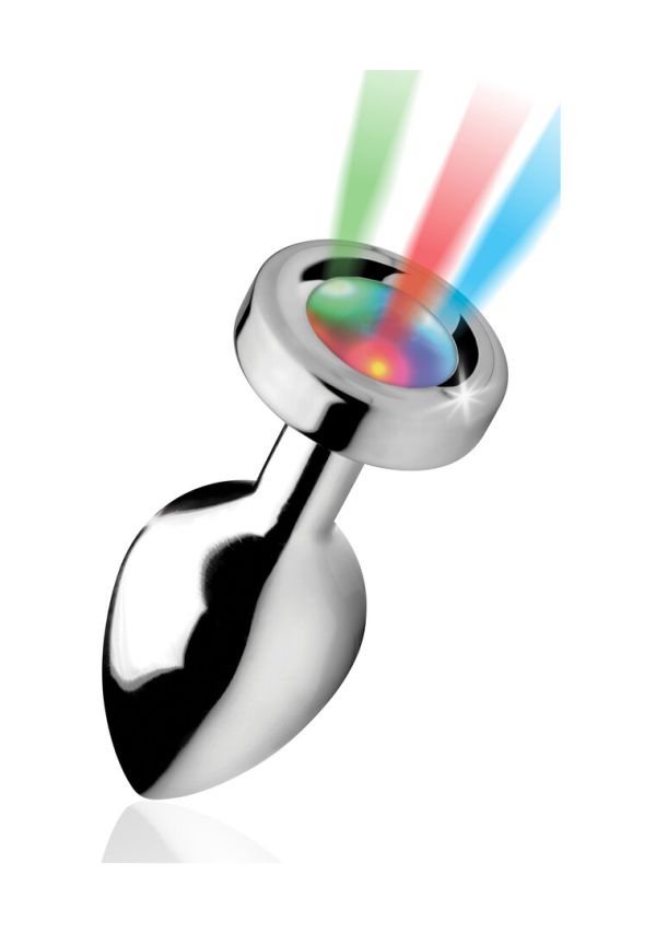 XR Brands Light Up Metal Plug Mediano