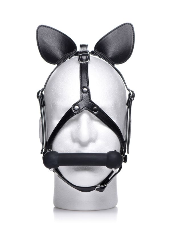 Arnés cabeza pony XR Brands Dark Horse bit silicona