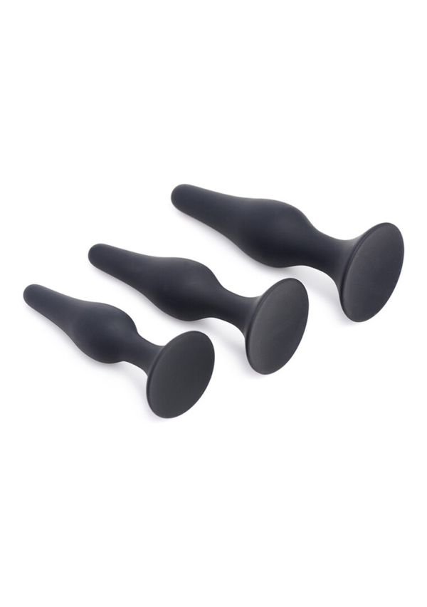 Triple Spire XR Brands entrenador anal silicona negro