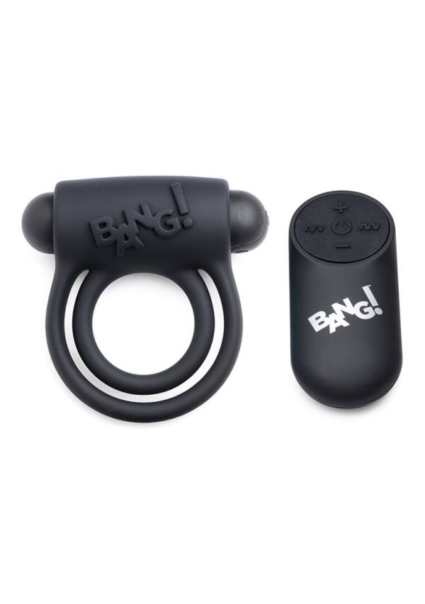 XR Brands Silicone Cock Ring with Bullet and Remote