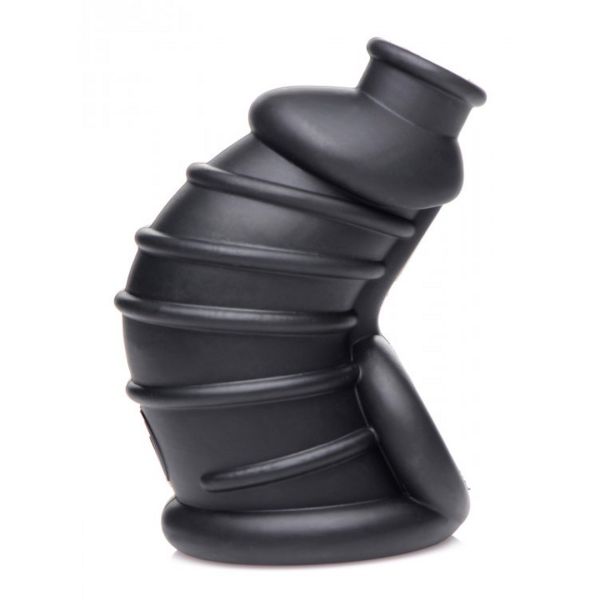 XR Brands Jaula de castidad de silicona suave Dark Chamber