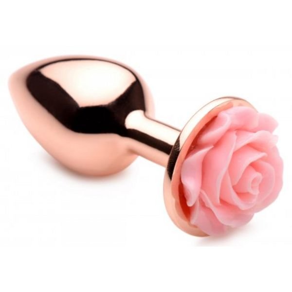 XR Brands Flower Metal Plug Oro Rosa