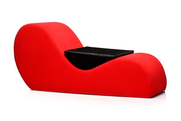 XR Brands Love Couch rojo chaise lounge espuma
