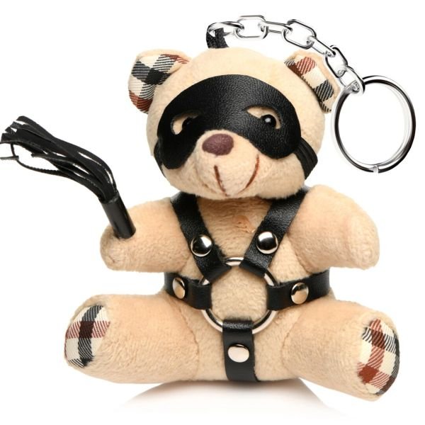 Llavero oso de peluche BDSM XR Brands equipo bondage bronceado