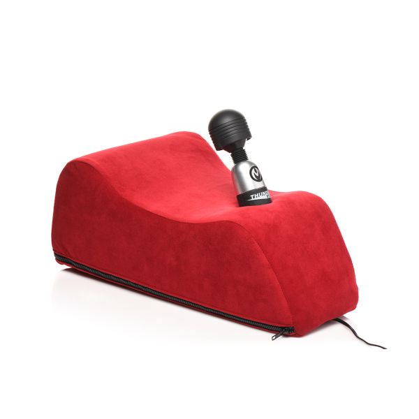 Almohada montar silla XR Brands roja vibradora