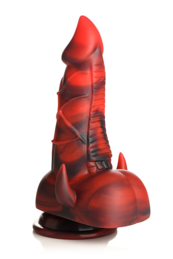 XR Brands Horny Devil, Dildo de silicona demonio rojo