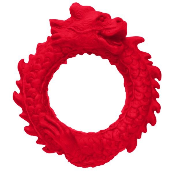 Cockring de silicona XR Brands Rise of the Dragon rojo