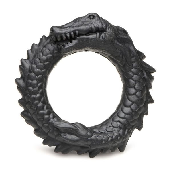 XR Brands Black Caiman Textured Cock Ring