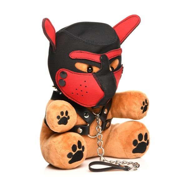 Oso peluche Pup Play XR Brands con kit de bondage