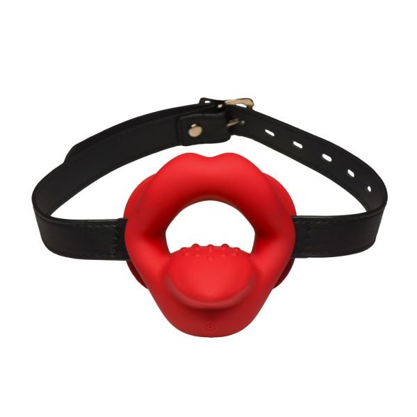 Mordaza boca vibradora silicona roja XR Brands