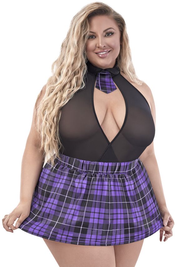 Baby Doll Magic Silk Sex Ed Púrpura Espalda Abierta