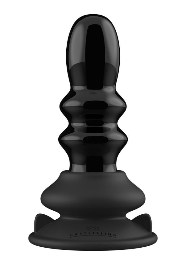 Chrystalino Ribbly Vibrador Cristal Acanalado Control Remoto