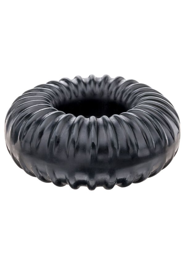 PerfectFitBrand Durable Ribbed Ring Cock Ring Black