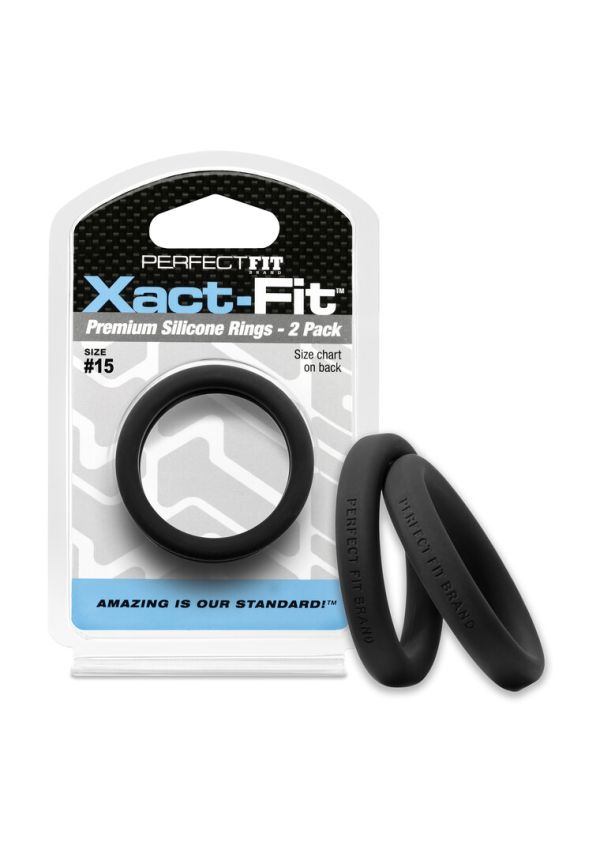 PerfectFitBrand Xact-Fit #15 Center-Fit Precision Cock Ring Pair