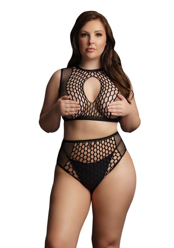 Set Duo Net Keyhole Le Désir costura y cintura alta