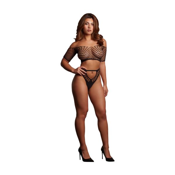 Set Le Désir Melia lencería open knit elástico