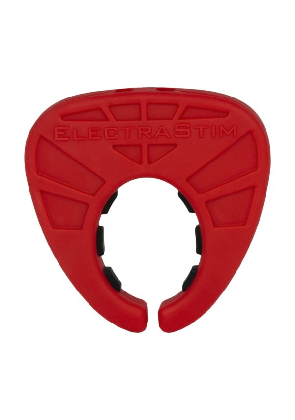 ElectraStim Escudo de pene Viper rojo y negro