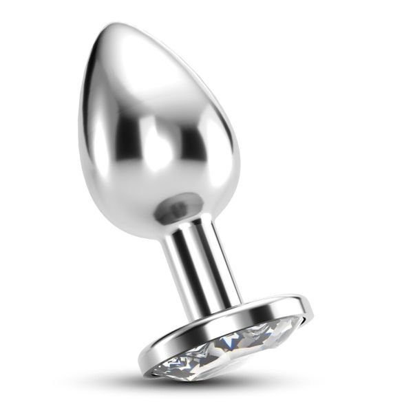 Crushious Bijou Plug Anal Joya Transparente Grande Acero