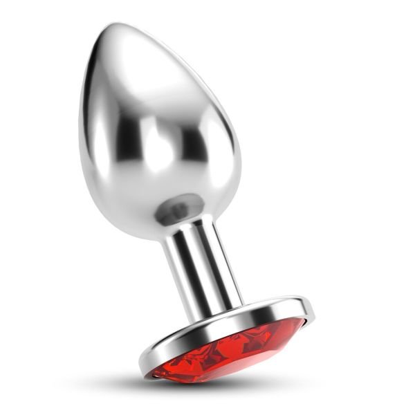 Plug anal joya Bijou rojo pequeño acero