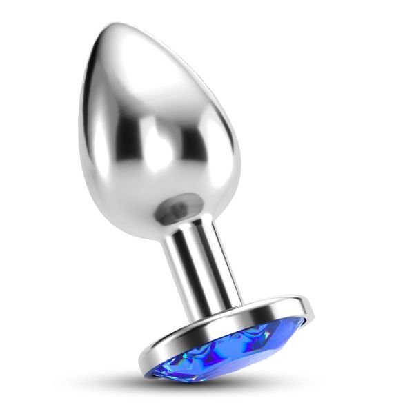 Crushious Bijou Blue Plug Anal con Joya de Acero, Pequeño