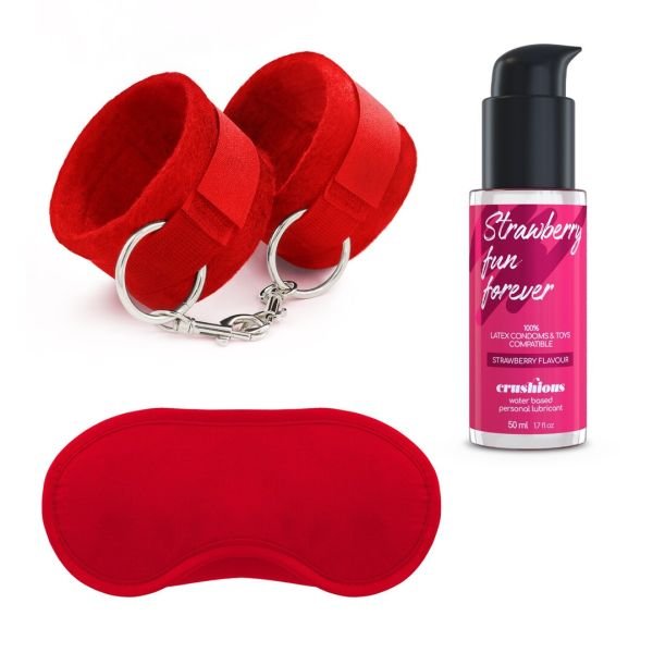 Set de Bondage Iniciador Crushious Me Lo Como Rojo Fresa 50ml