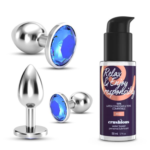 Crushious Bijou Set Plugs Anales Joyero, tres tamaños