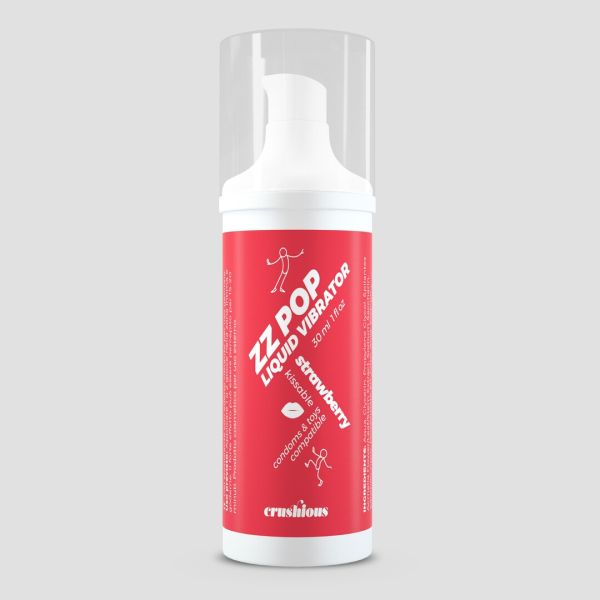 Vibrador líquido Crushious ZZ Pop fresa 30 ml rojo