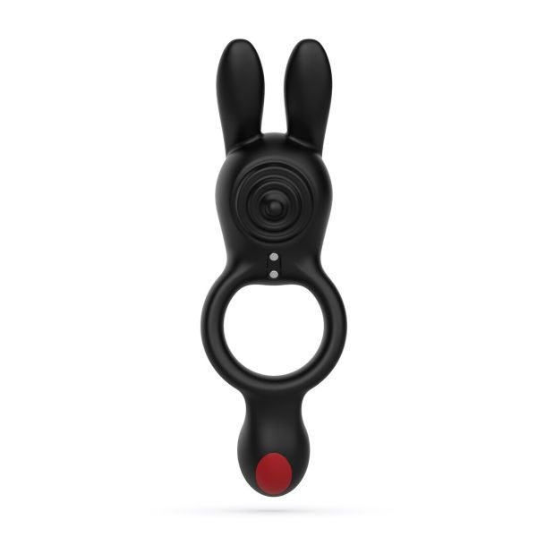 Crushious Dingo Anillo de pene vibrante doble con control remoto