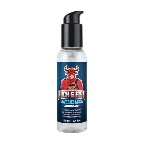Lubricante Fuck & Fist Base Agua, Bote 100 ml con Botón
