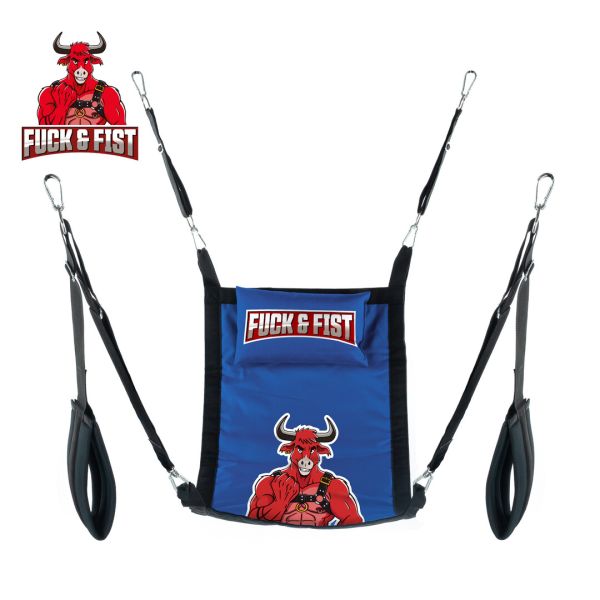 Sling lona rectangular Fuck & Fist azul/negro